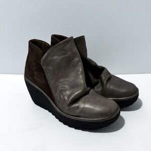 Fly London Yip Metallic Leather Ankle Boots